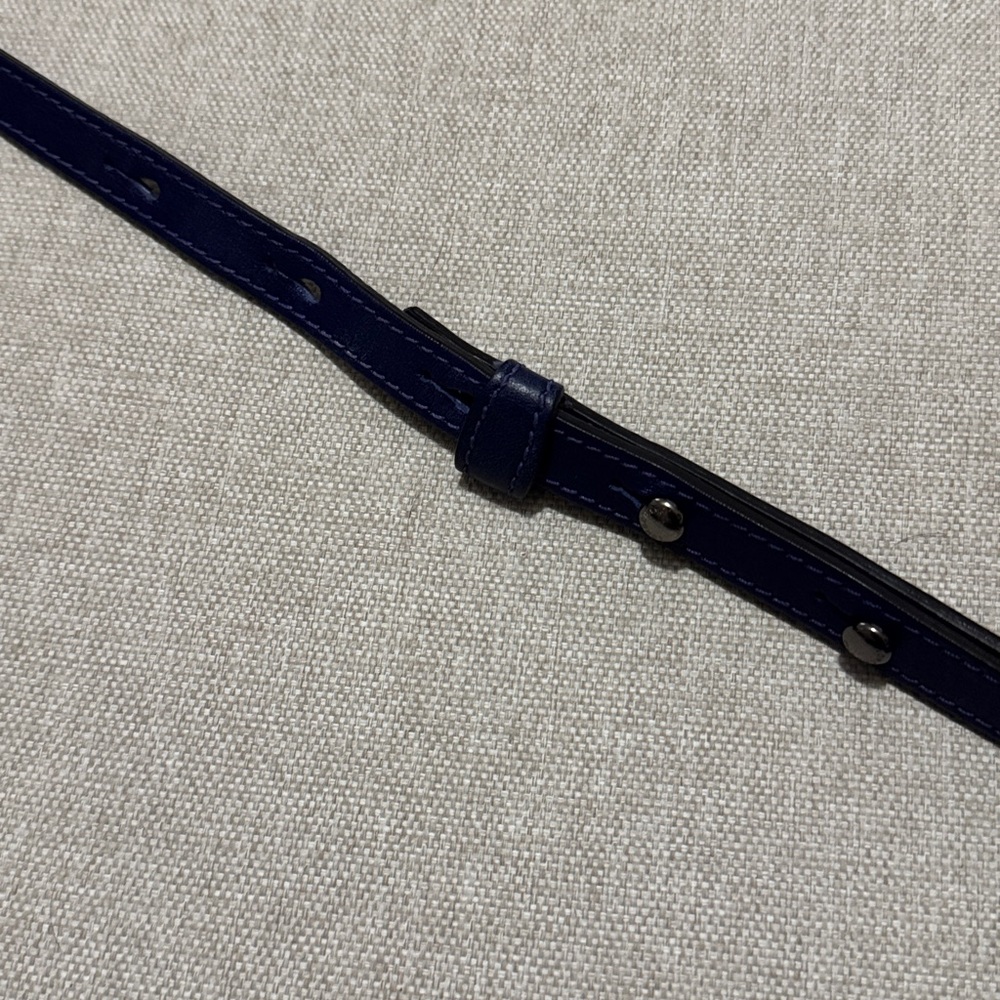 Like New Longchamp 3D Leather Crossbody Blue In Sapphire Color-Gunmetal Hardware - Picture 7 of 16